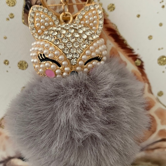 4/$20 NEW Fox Rhinestone Keychain Charm - Picture 2 of 4